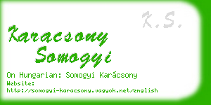 karacsony somogyi business card