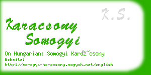 karacsony somogyi business card